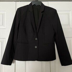 EXPRESS Black Single Breasted 2 Button Women's Career Blazer Cotton Blend 10